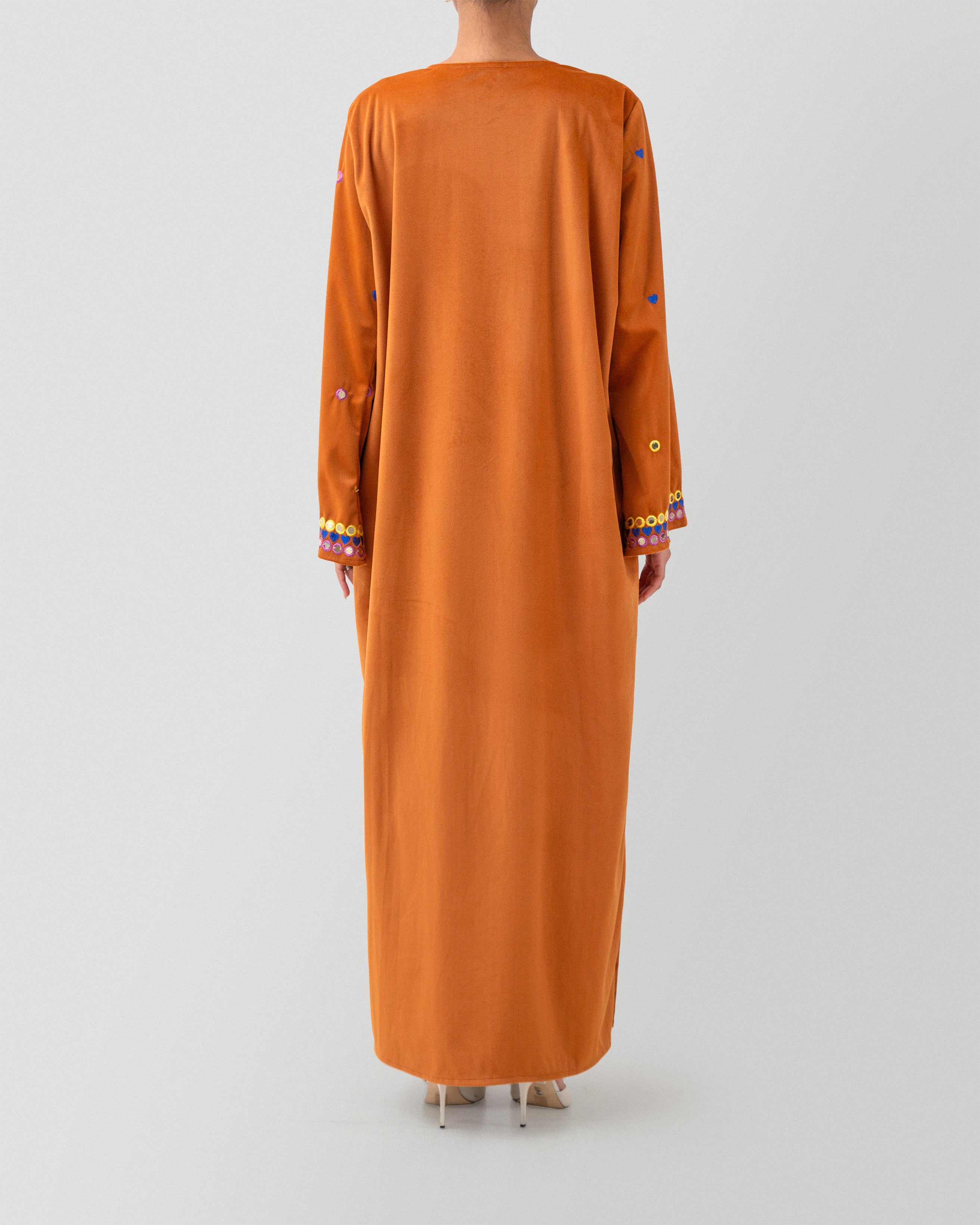 Mirrored Love Kaftan in Orange