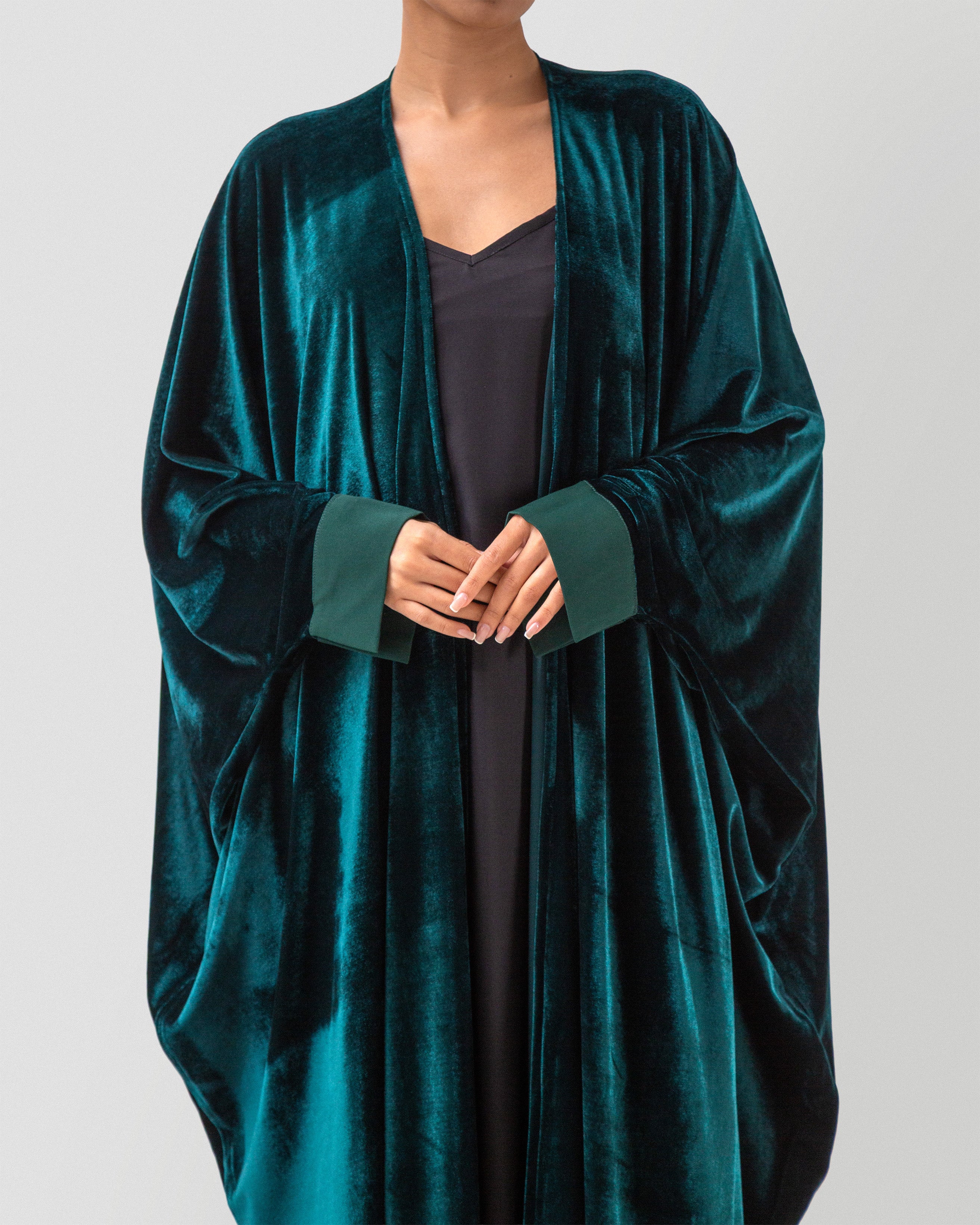 Velvet Solace Abaya in Green
