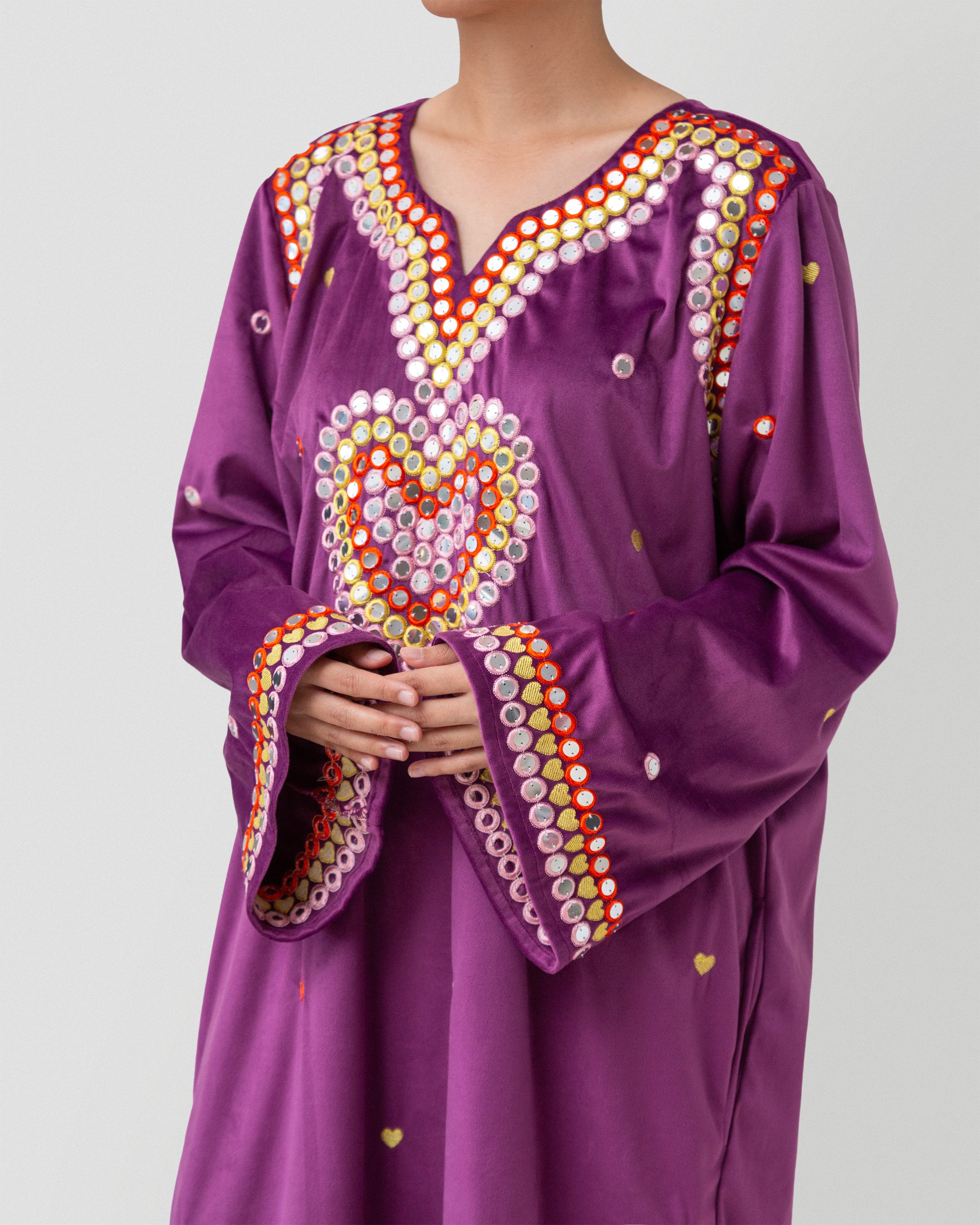 Mirrored Love Kaftan in Purple