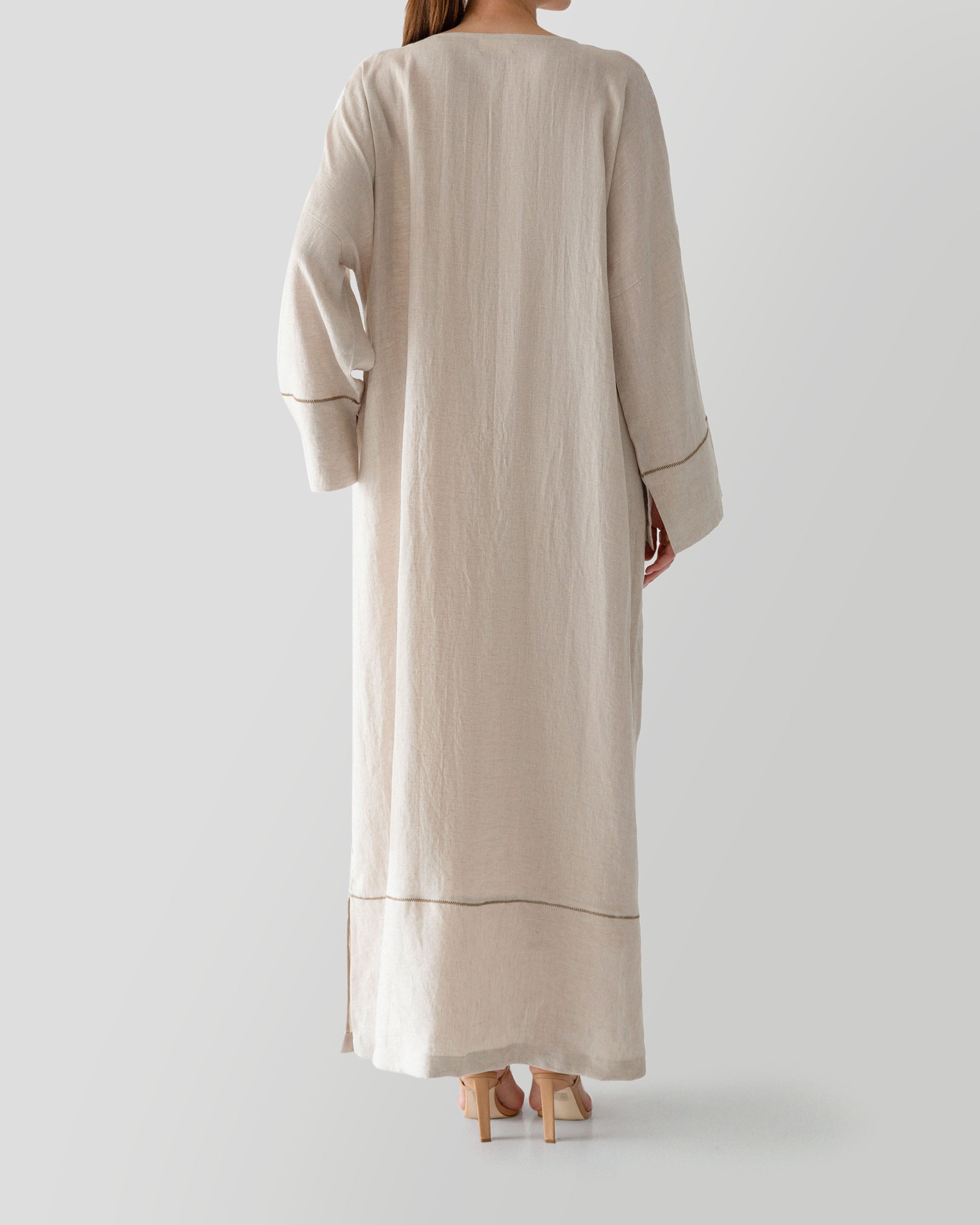 Luna Abaya in Ivory