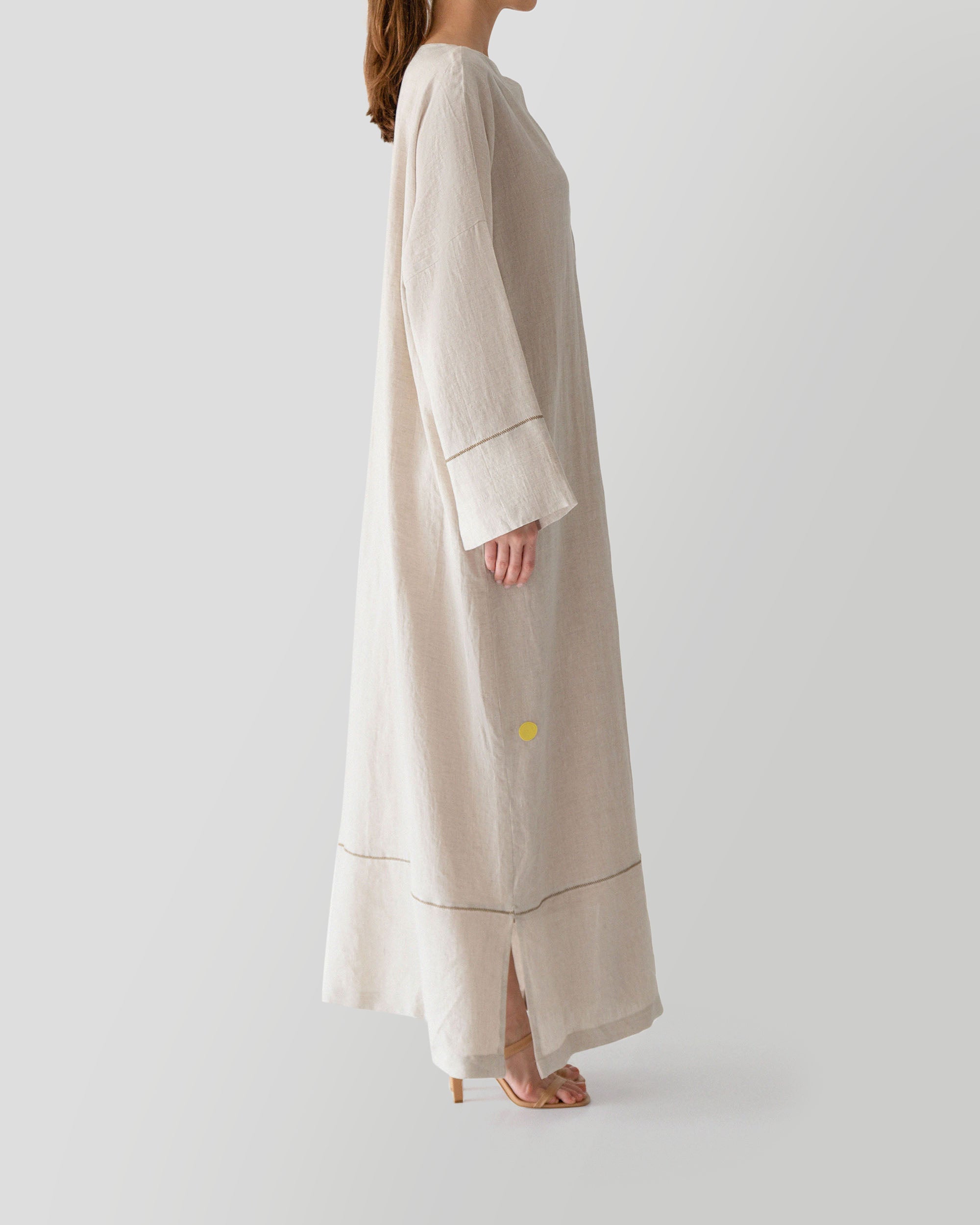 Luna Abaya in Ivory