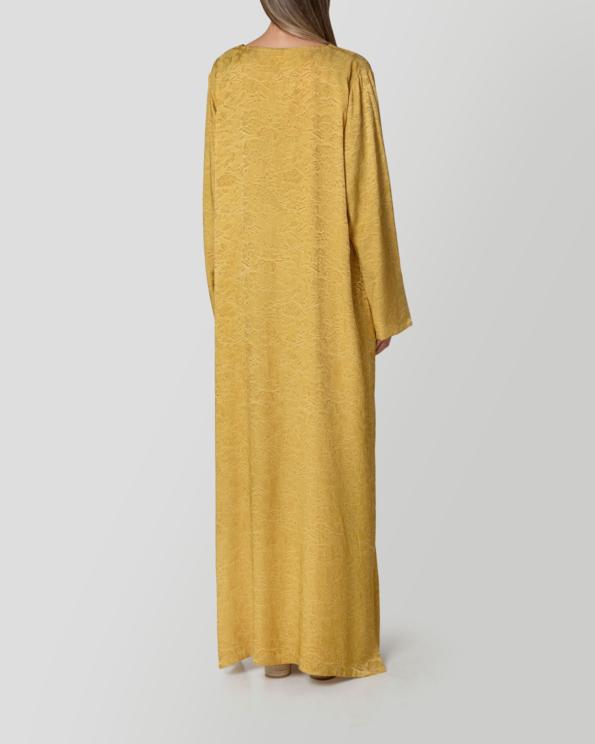 Naia Kaftan in Ochre Yellow