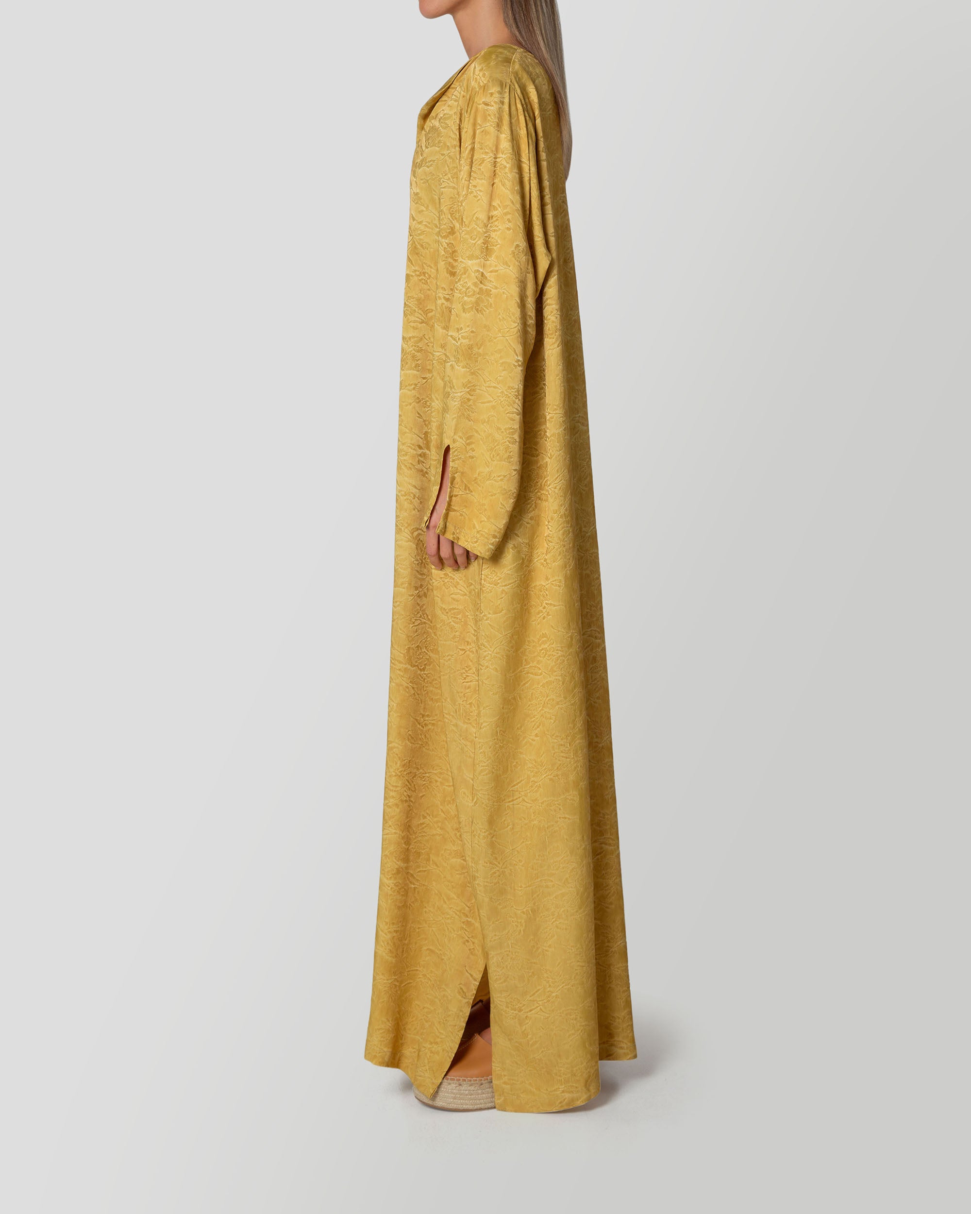 Naia Kaftan in Ochre Yellow