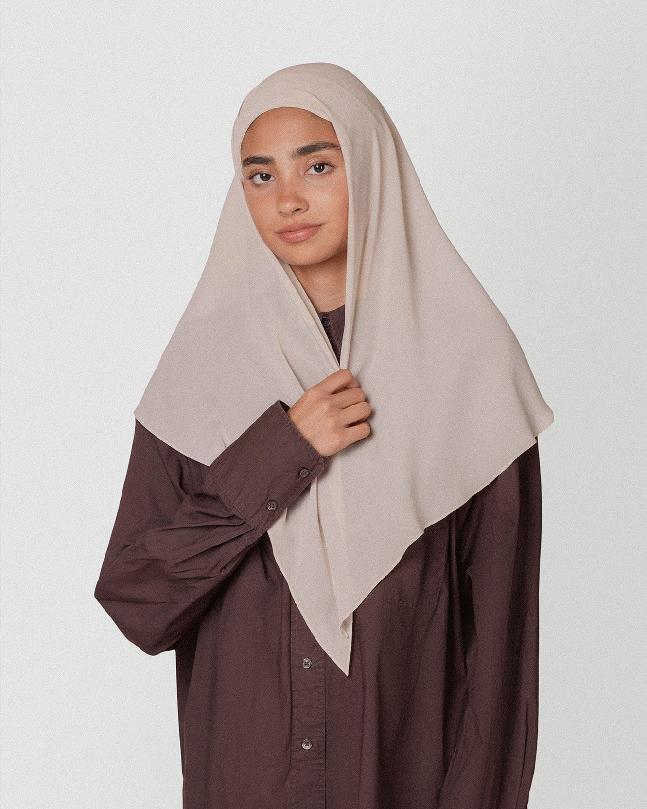 Travel Turban Scarf in Mocha Cream