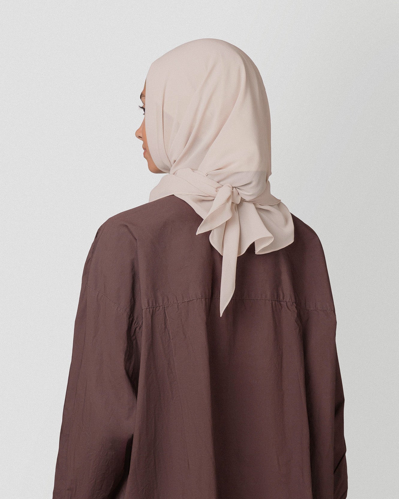 Travel Turban Scarf in Mocha Cream
