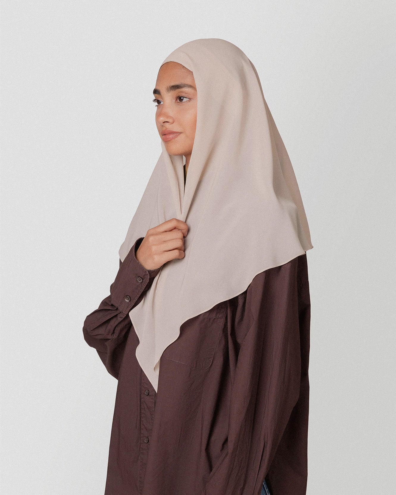 Travel Turban Scarf in Mocha Cream