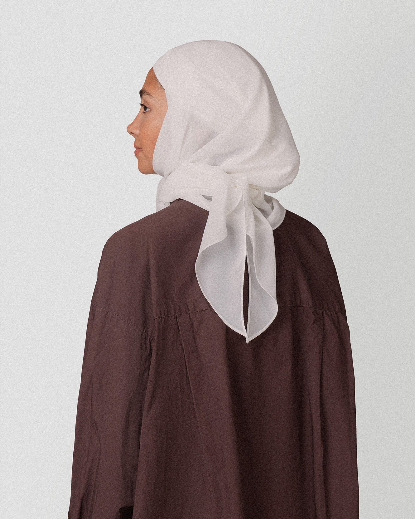 Travel Turban Scarf in Off White