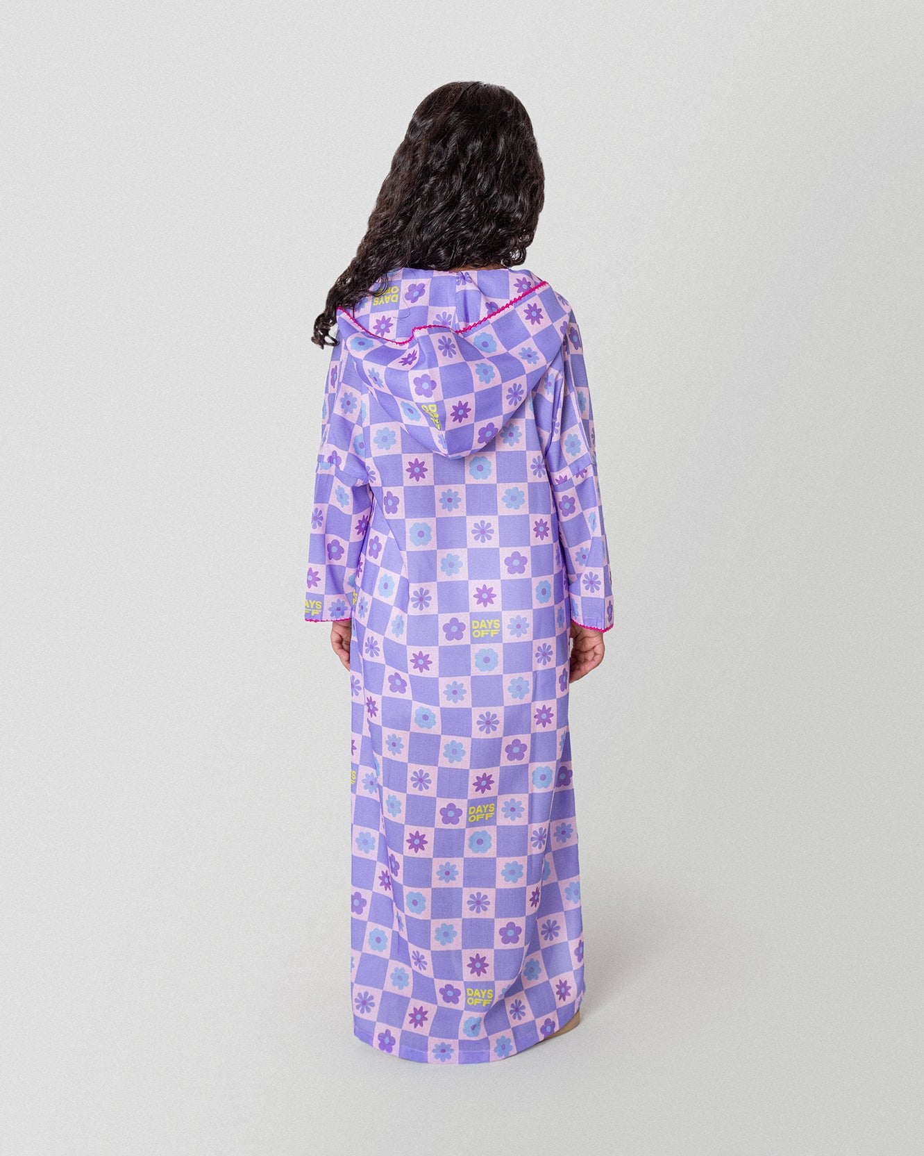 Lazy Daisy Hooded Dress in Lavender - Kids