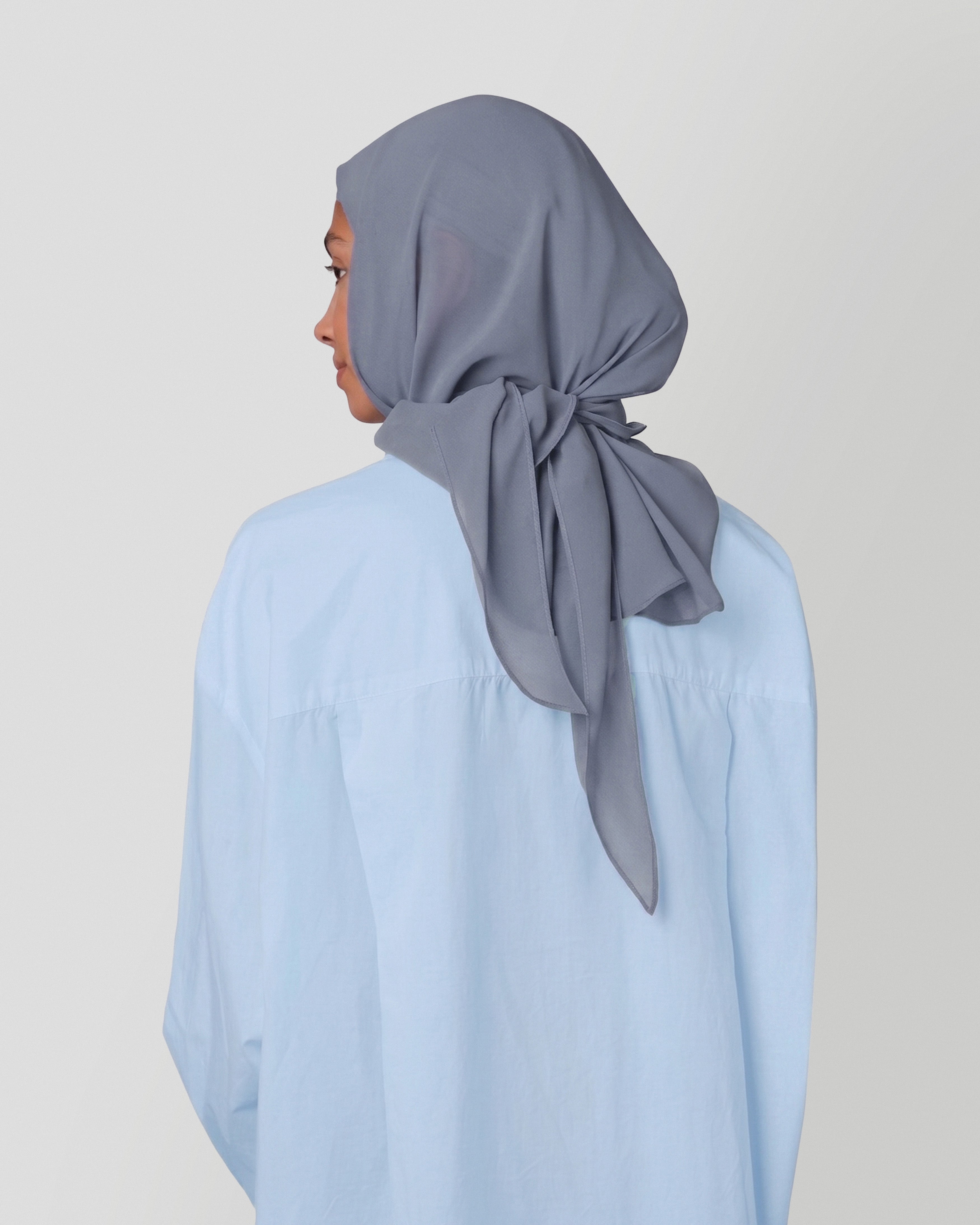 Travel Turban Scarf in Petrol Blue