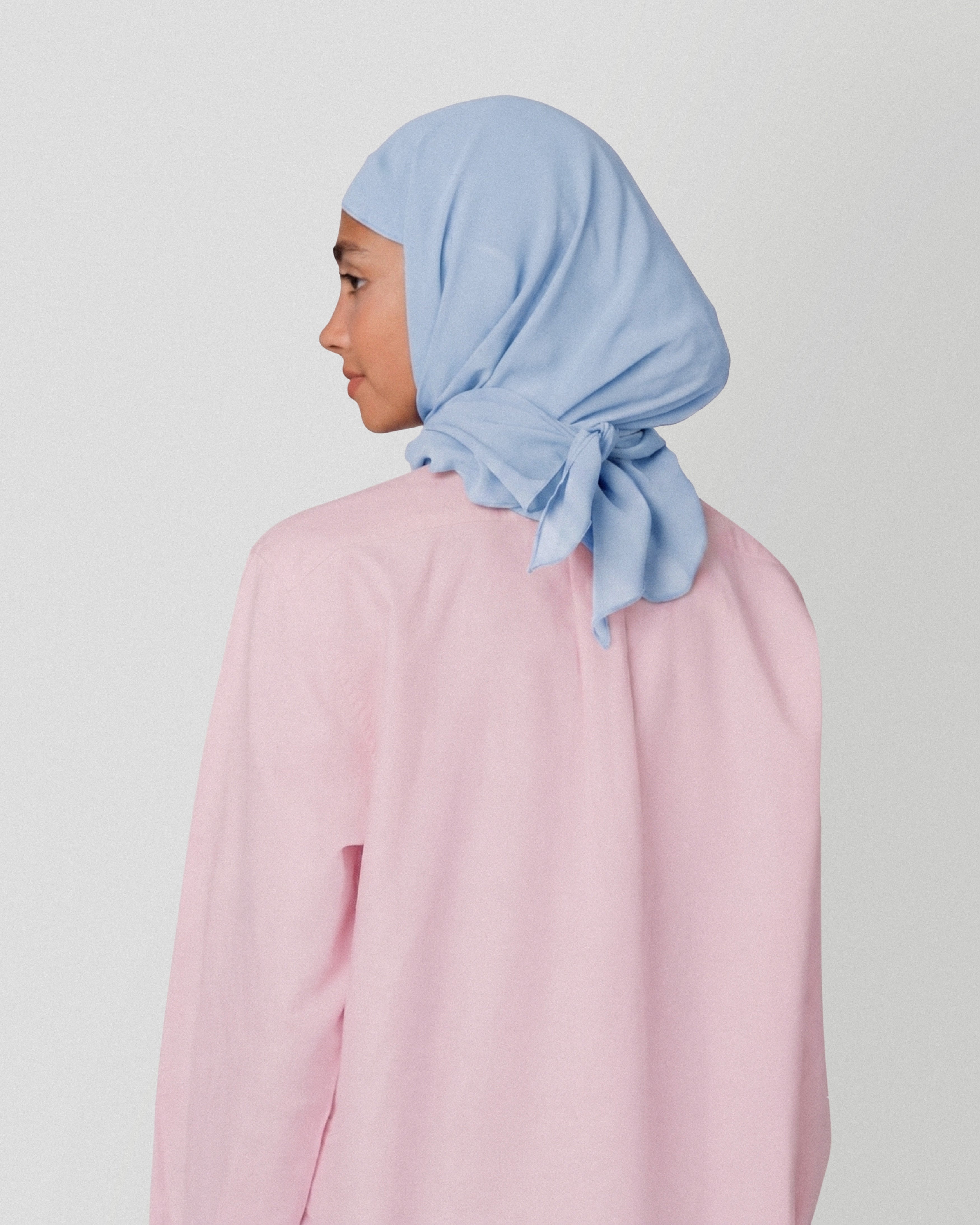 Travel Turban Scarf in Powder Blue