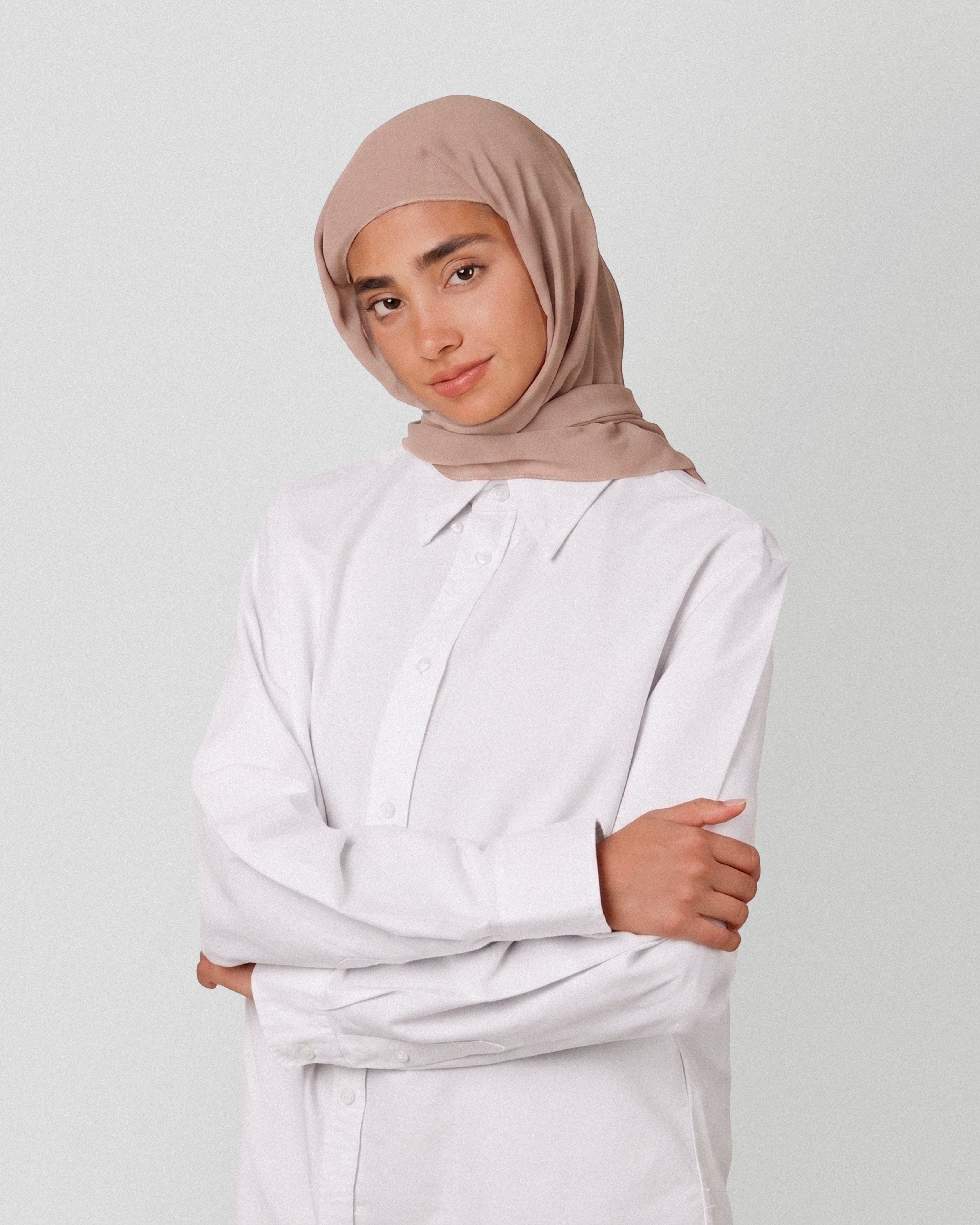 Travel Turban Scarf in Mocha Latte