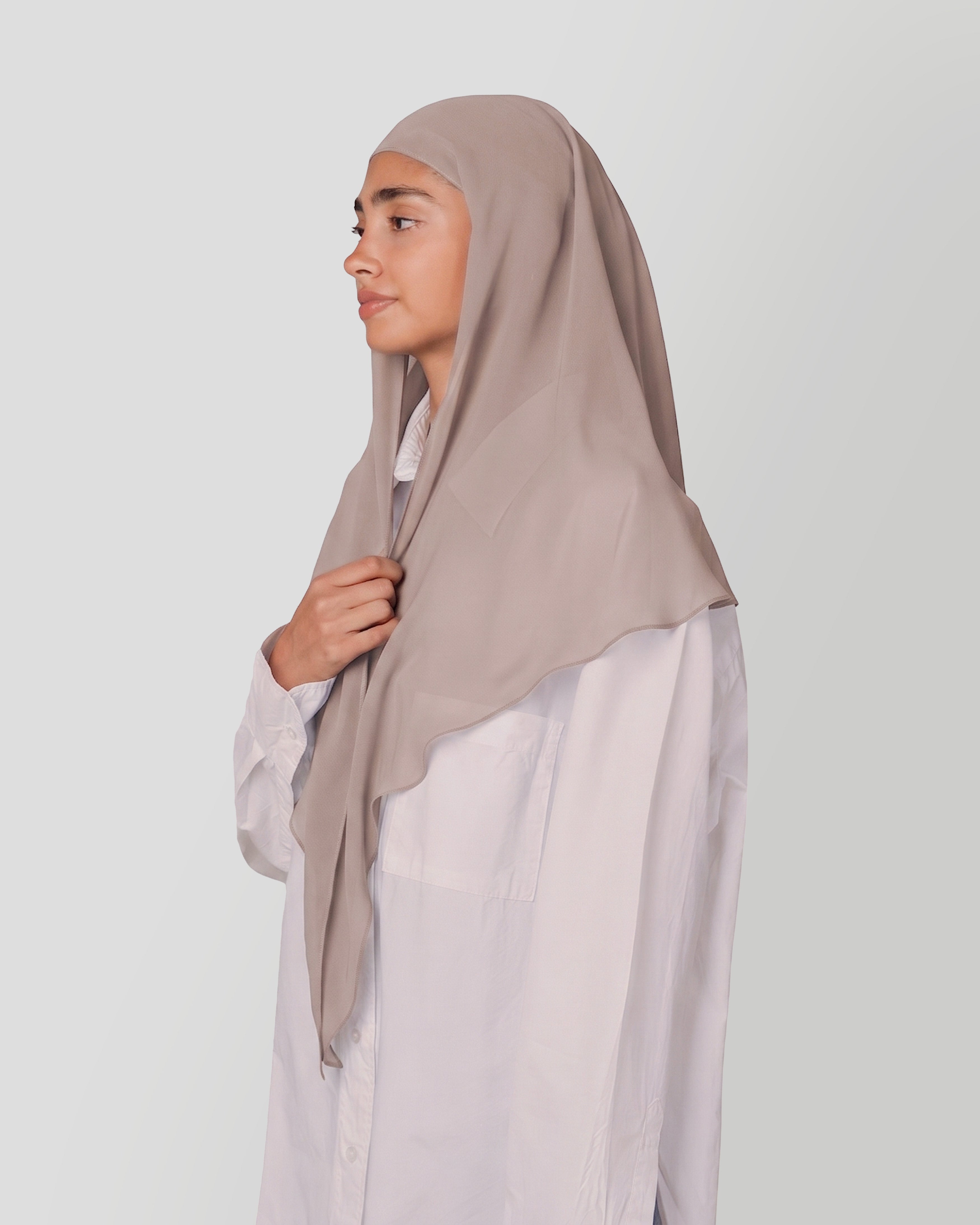 Travel Turban Scarf in Taupe
