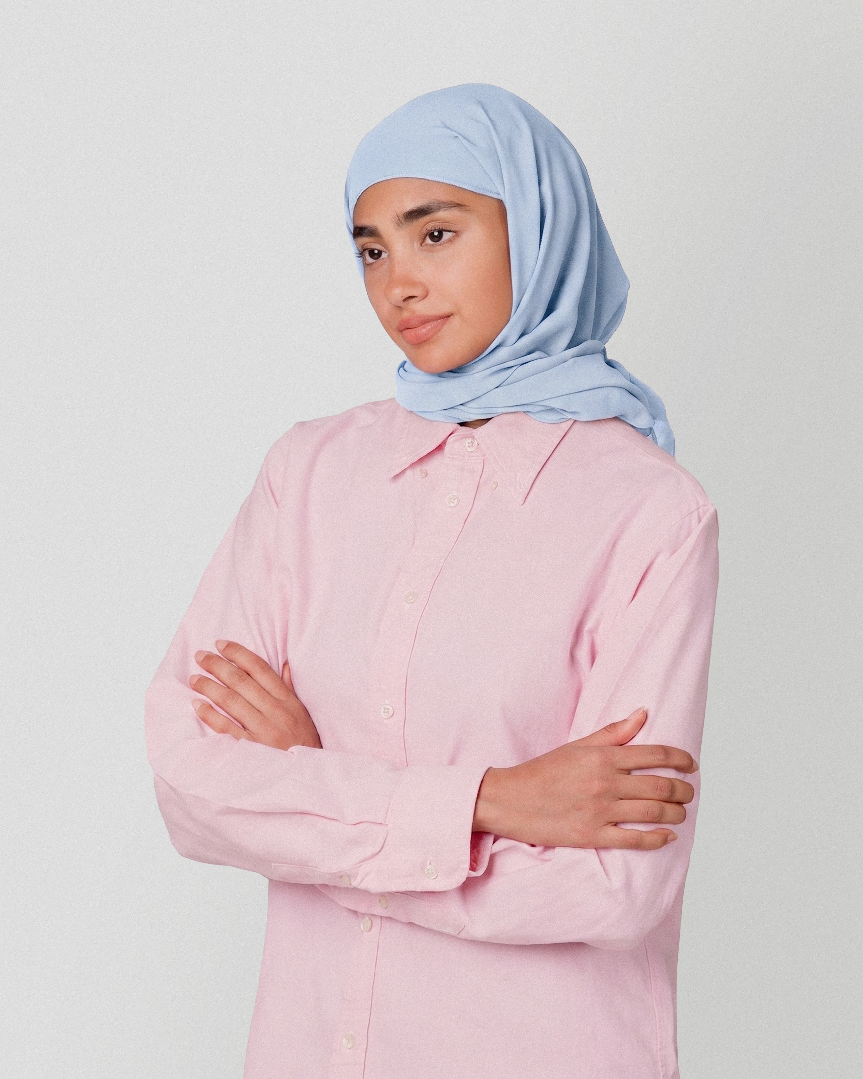Travel Turban Scarf in Powder Blue
