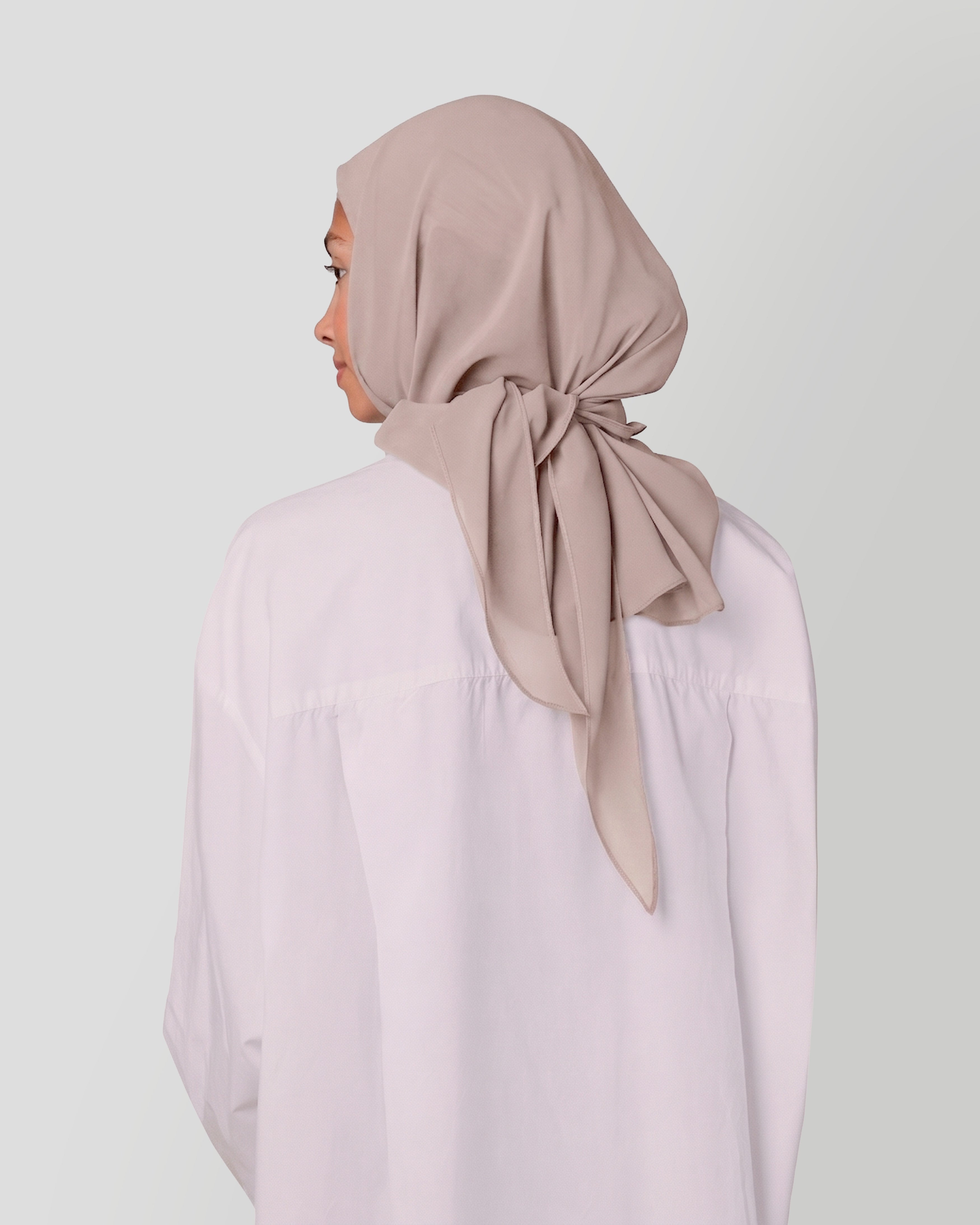 Travel Turban Scarf in Taupe