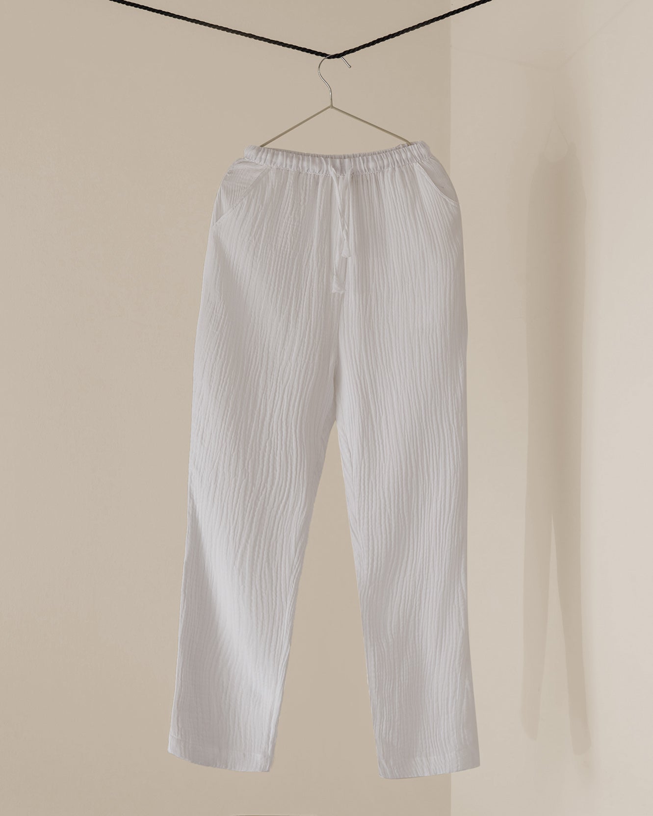 STRAIGHT PANTS - white